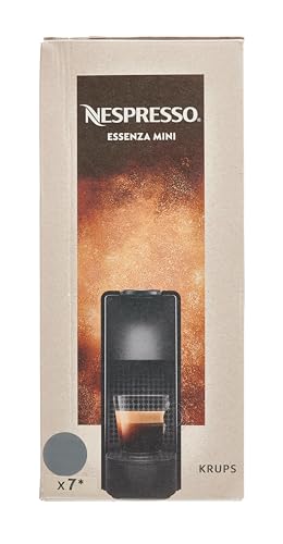 Nespresso Krups XN110BRD Essenza mini coffee capsule machine | 0.6 L | 19 bar | energy saving mode | grey | energy class A