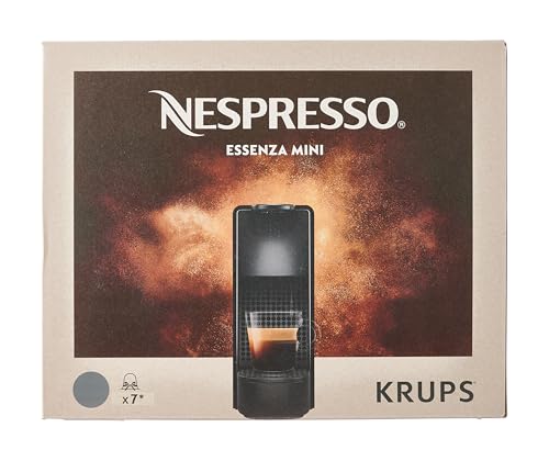 Nespresso Krups XN110BRD Essenza mini coffee capsule machine | 0.6 L | 19 bar | energy saving mode | grey | energy class A