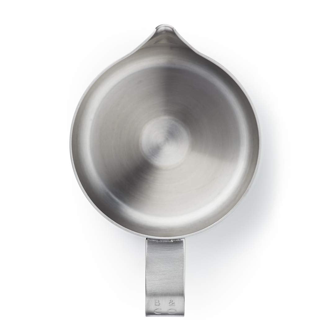 Barista & Co Stainless Steel Milk Jug - Portable Dial Milk Frothing Jug for Coffee Machine with Internal Measuring Marks - Black 600ml Milk Frothing Pitcher for Coffee Art Making, as Latte, Cappuccino