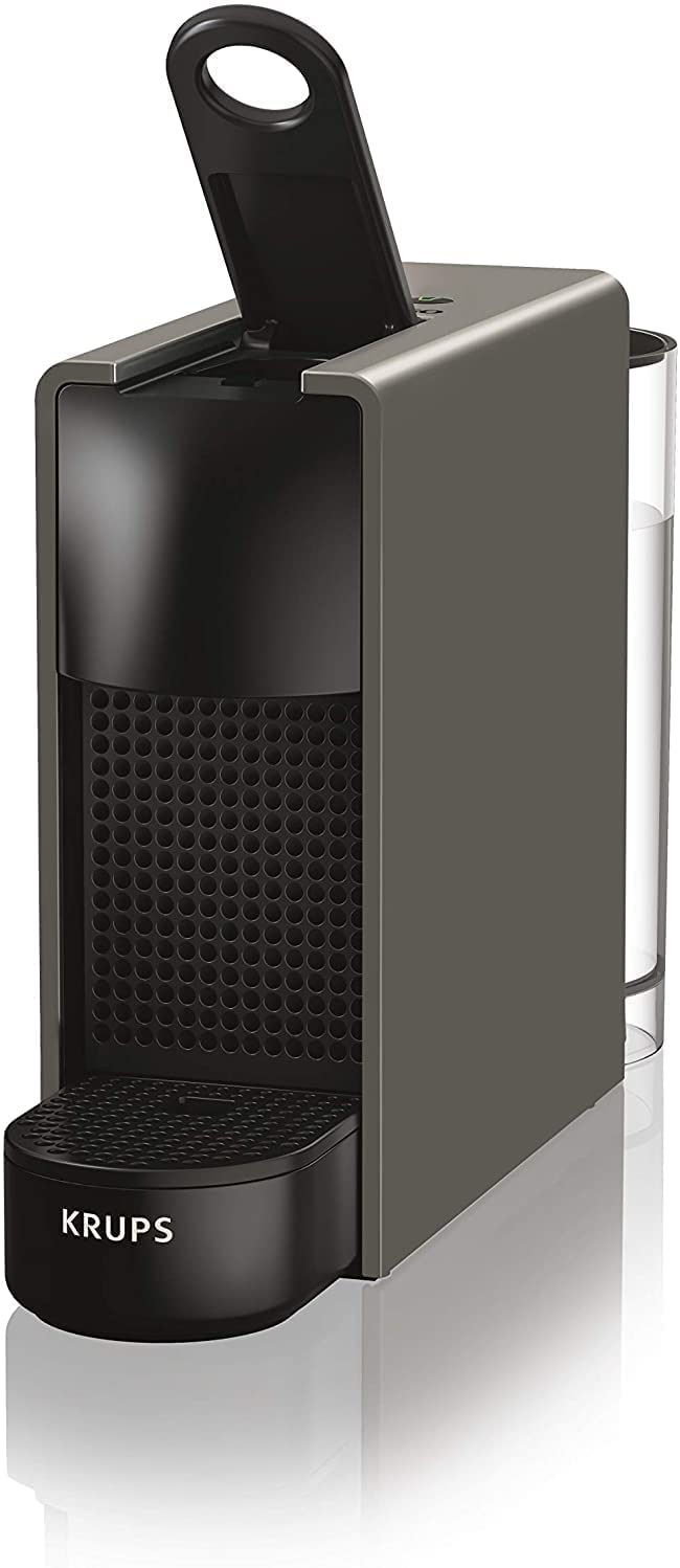 Nespresso Krups XN110BRD Essenza mini coffee capsule machine | 0.6 L | 19 bar | energy saving mode | grey | energy class A