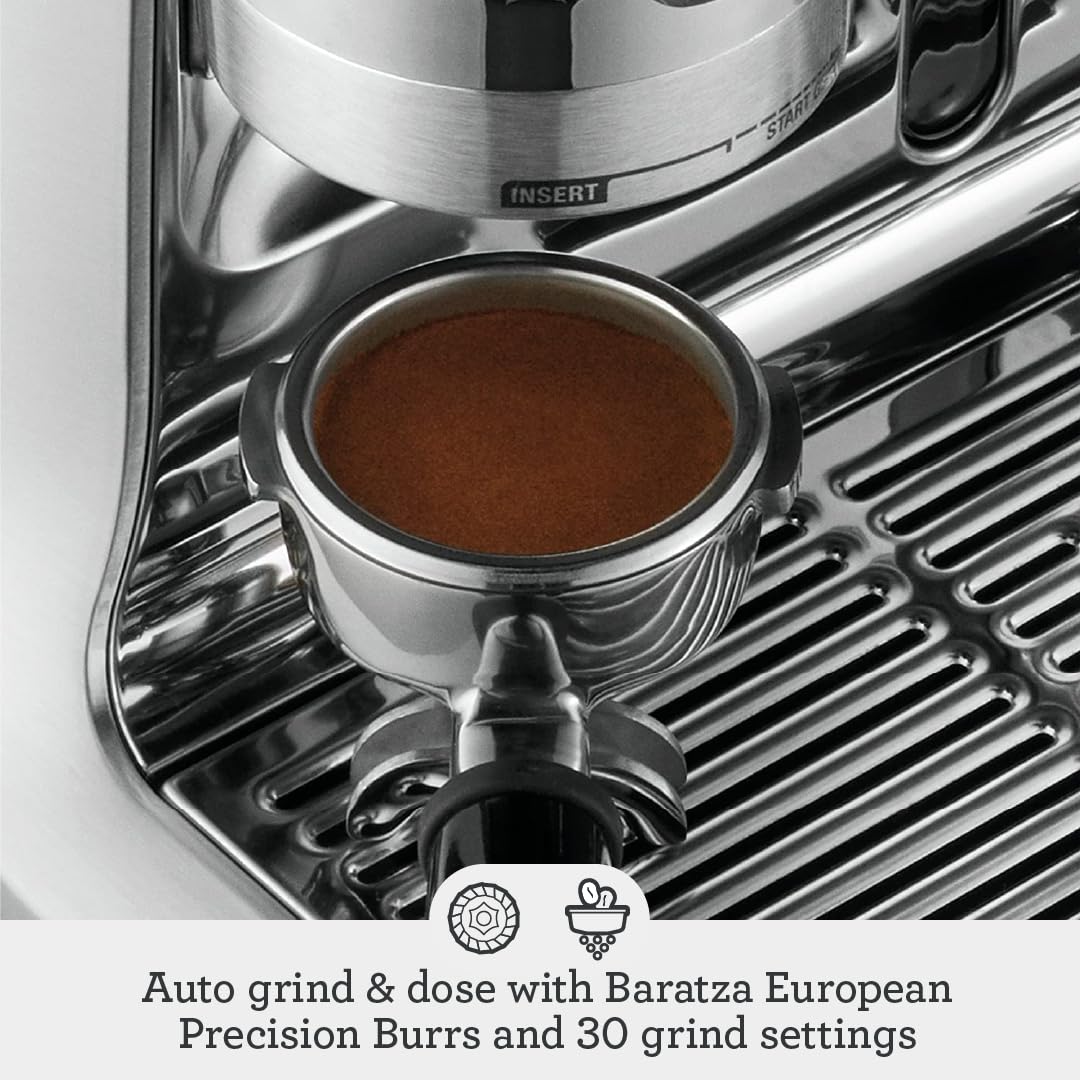 Sage - The Barista Pro, Bean to Cup Coffee Machine with Grinder and Milk Frother, Brushed Stainless Steel