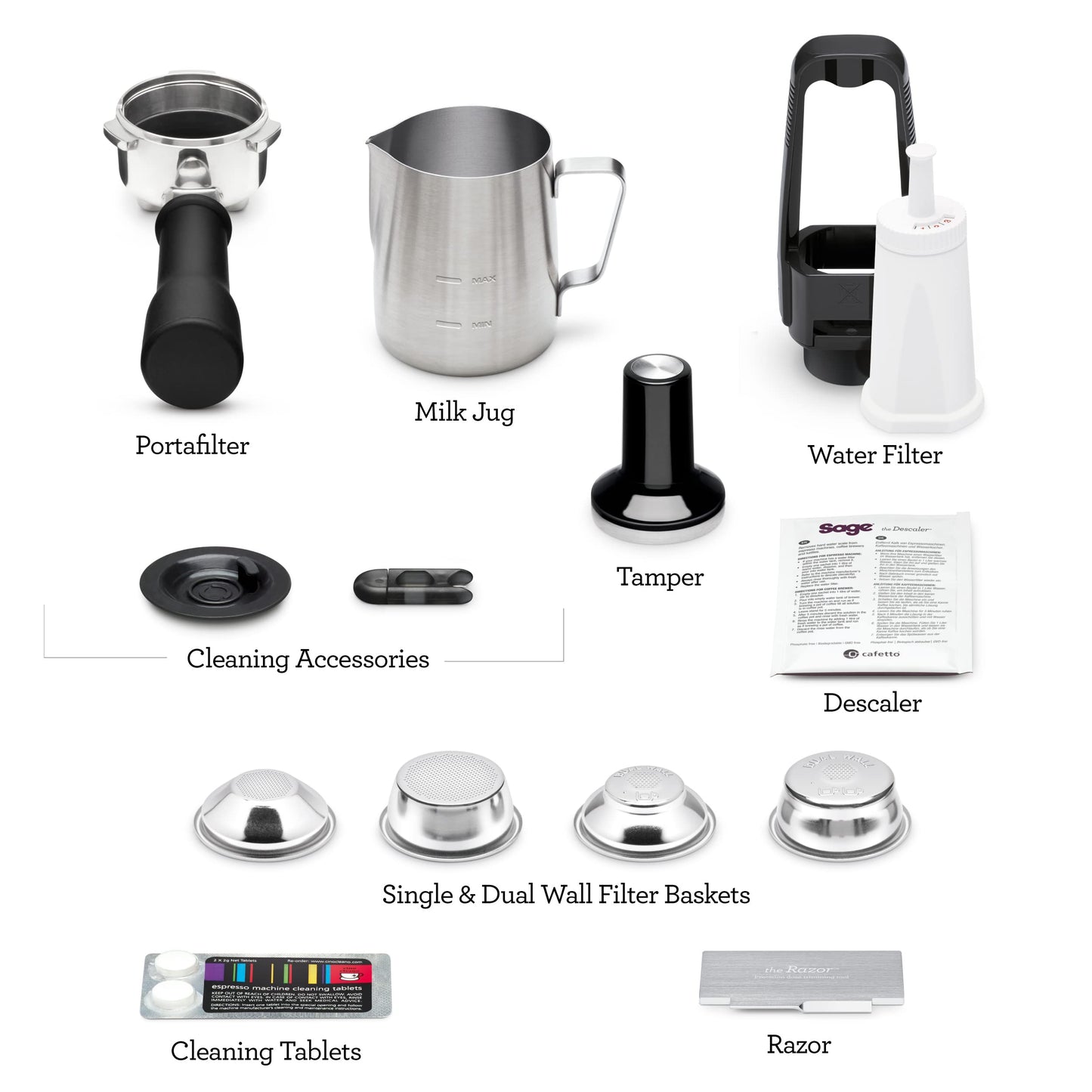 Sage - The Bambino Plus - Compact Coffee Machine with Automatic Milk Frother, Brushed Stainless Steel