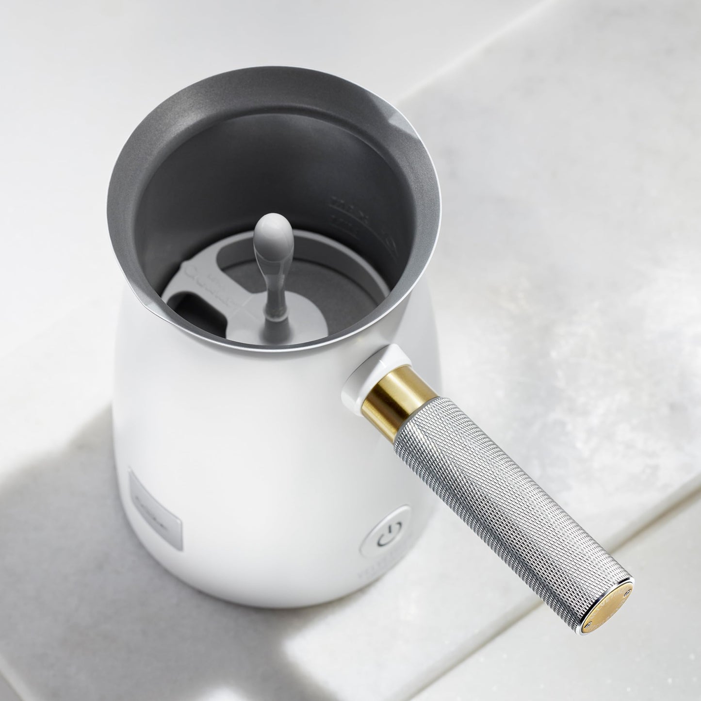 Hotel Chocolat Velvetiser - In-Home Hot Chocolate Machine - Barista-Grade Hot Chocolate Maker - Complete Starter Kit - White Edition - 2 Ceramic Podcups & 10 Single-Serve Sachets