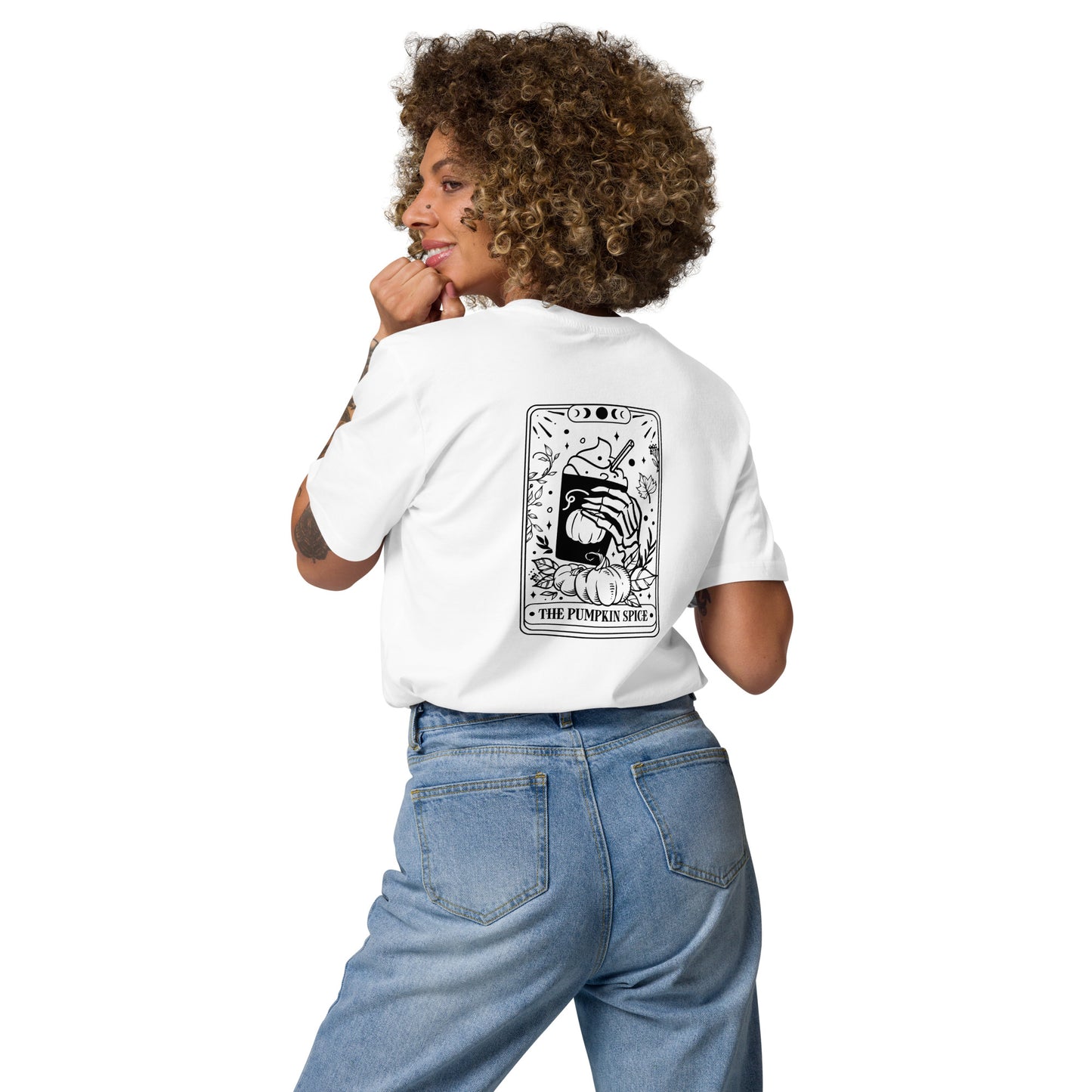 pumpkin spice tarot // organic white t-shirt