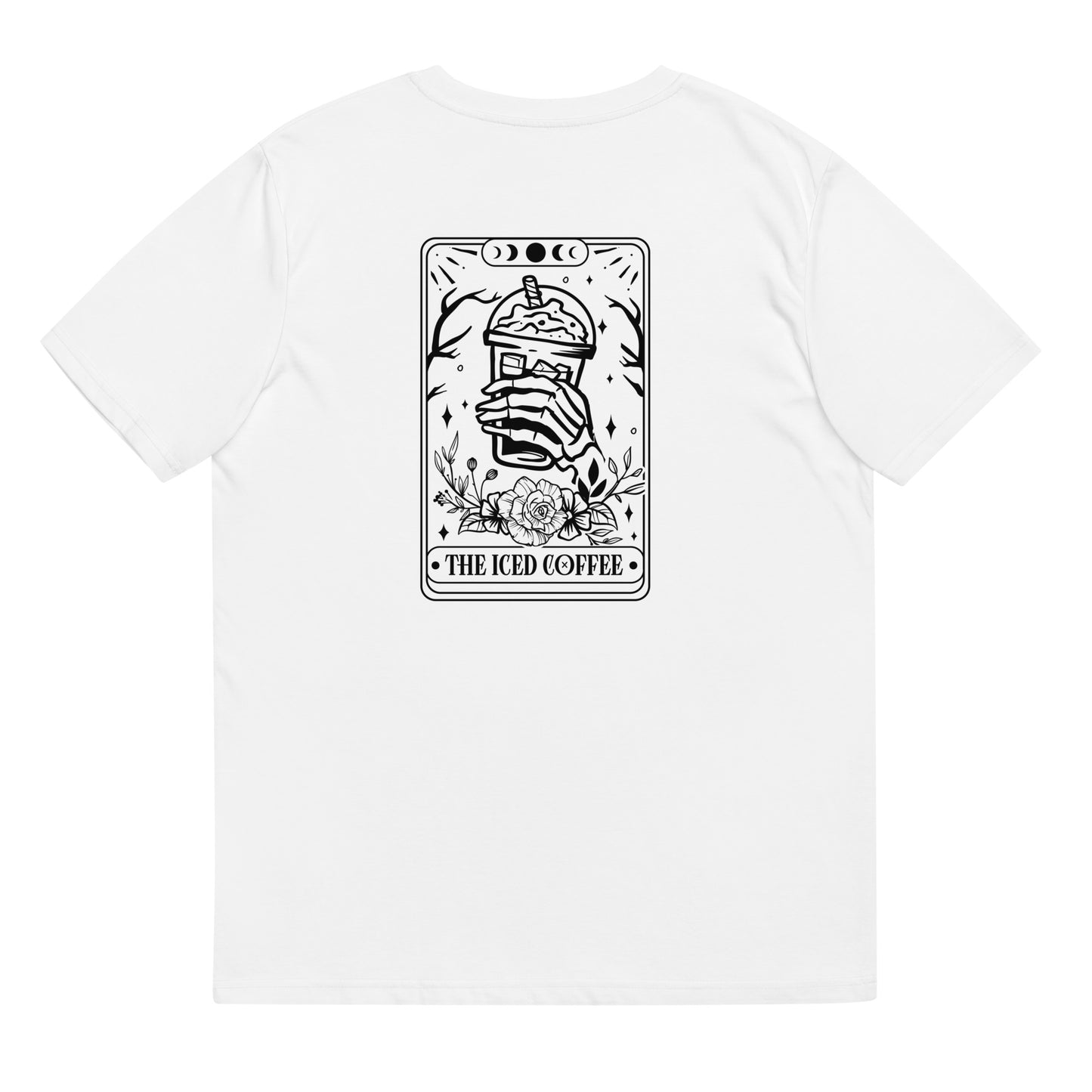 the iced coffee tarot // organic white t-shirt
