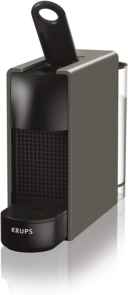 Nespresso Krups XN110BRD Essenza mini coffee capsule machine | 0.6 L | 19 bar | energy saving mode | grey | energy class A