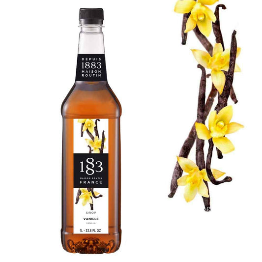 1883 Maison Routin Premium Vanilla Syrup Vegan-Friendly, Allergen-Free, No Preservatives – 1L PET Bottle